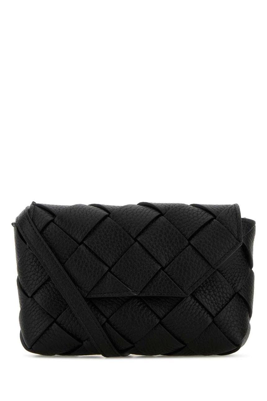 보테가 베네타 Black leather crossbody 가방 805745V4FV1 8803 JP1