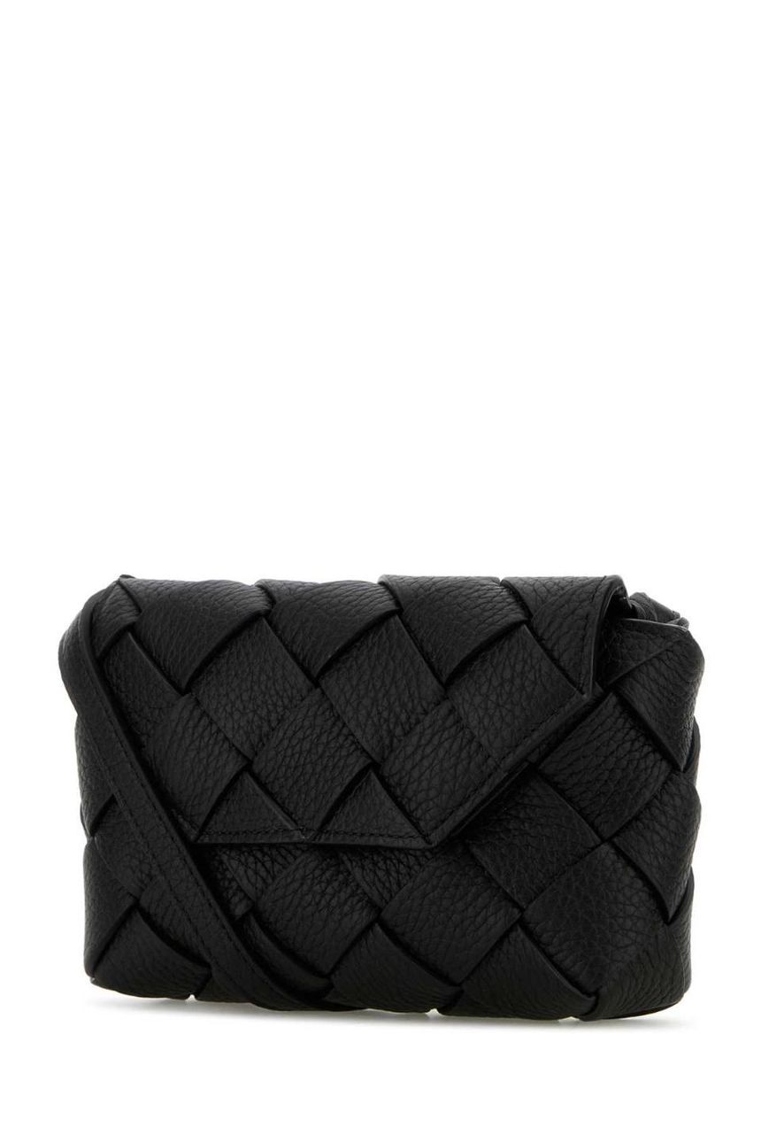 보테가 베네타 Black leather crossbody 가방 805745V4FV1 8803 JP1