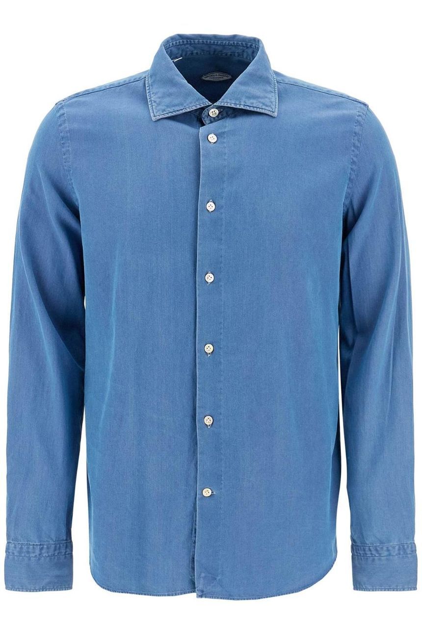 VINCENZO DI RUGGIERO denim effect shirt 33 IN754 1/DENIM
