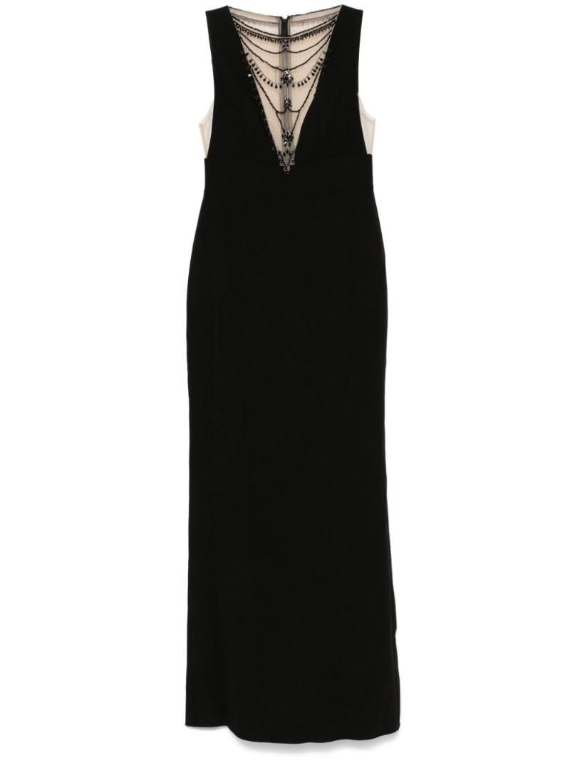 25 SS MARCHESA NOTTE 라인스톤 장식 이브닝 드레스 N77G3794 TP432458016