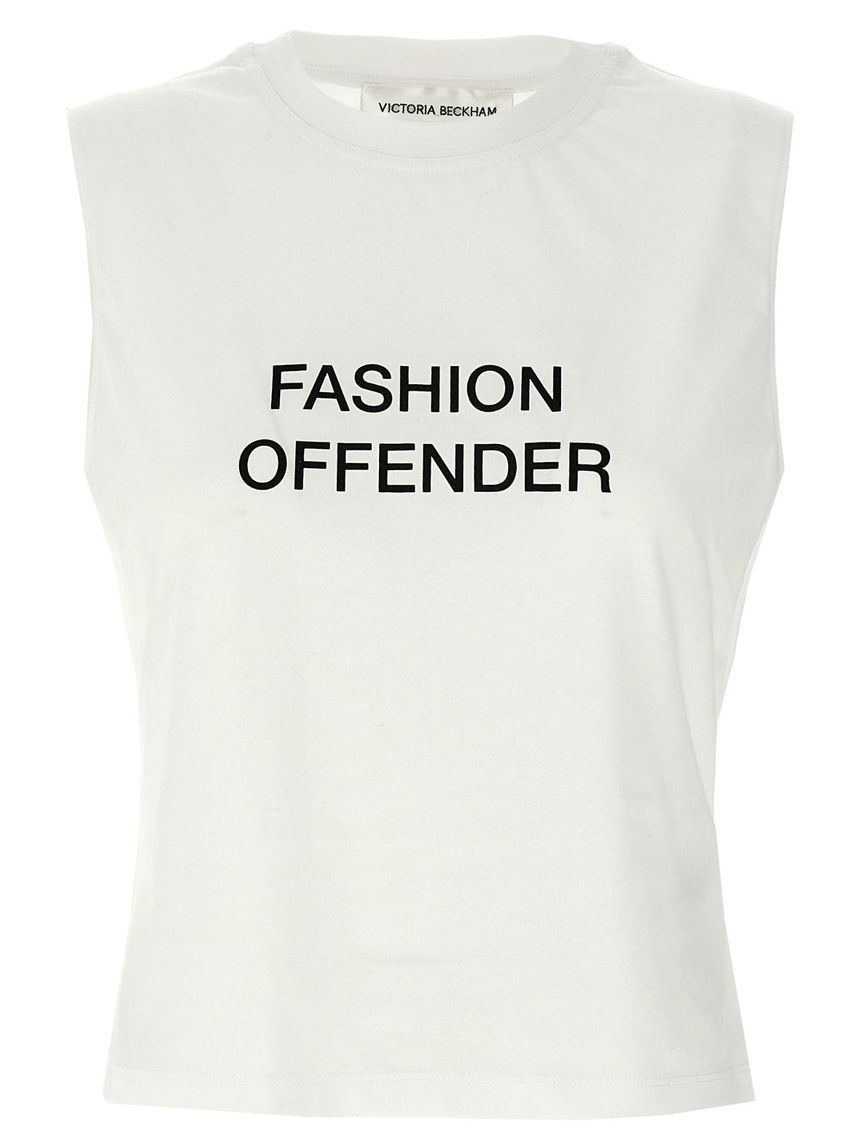VICTORIA BECKHAM 'Slogan' tank top 1125JTS006360AWHITEFASHIONOFFENDER