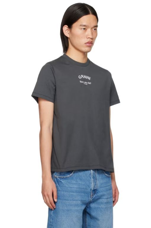 [가니]Gray Printed T Shirt 242144M213008