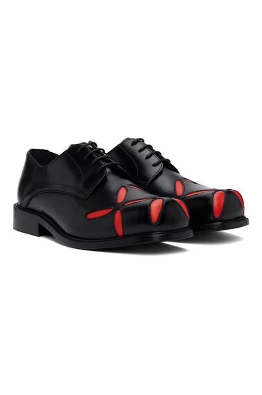 STEFAN COOKE | [STEFAN COOKE]Black Orange Slashed Square Toe