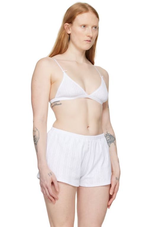 [Cou Cou]White The Triangle Bralette 241492F073001