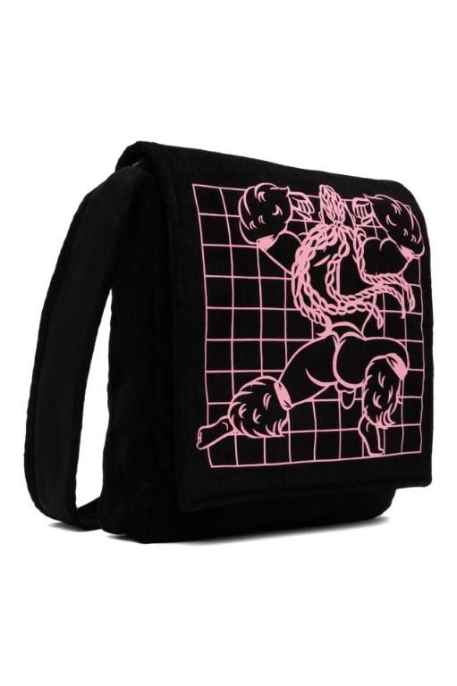 [BERNHARD WILLHELM]Black Graphic Bag 222474F048000
