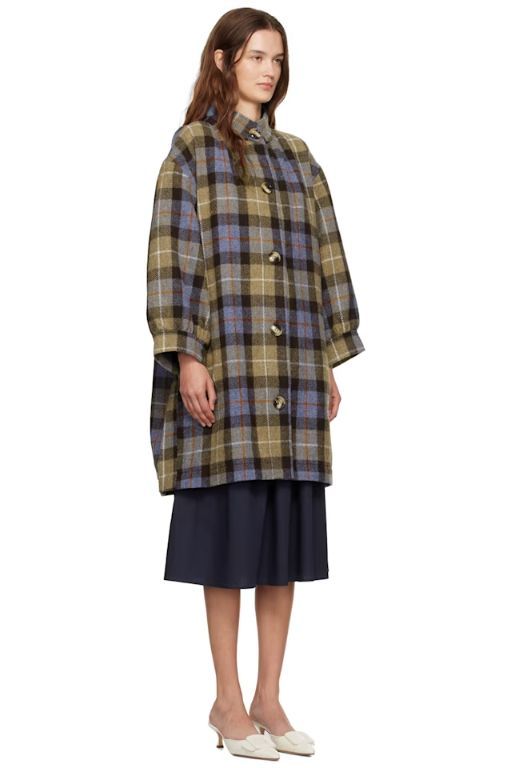 Caro Editions 블루   브라운 수지 코트 245CO043007 TP843882293
