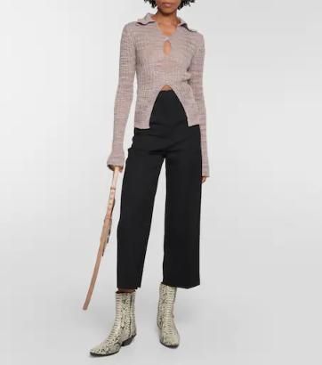[NB04] 아크네 스튜디오 여성 팬츠 High rise pleated straight pants P00834958