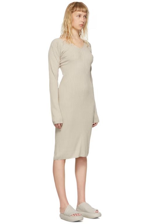 [시스템]Grey Acrylic Midi Dress 221494F054003
