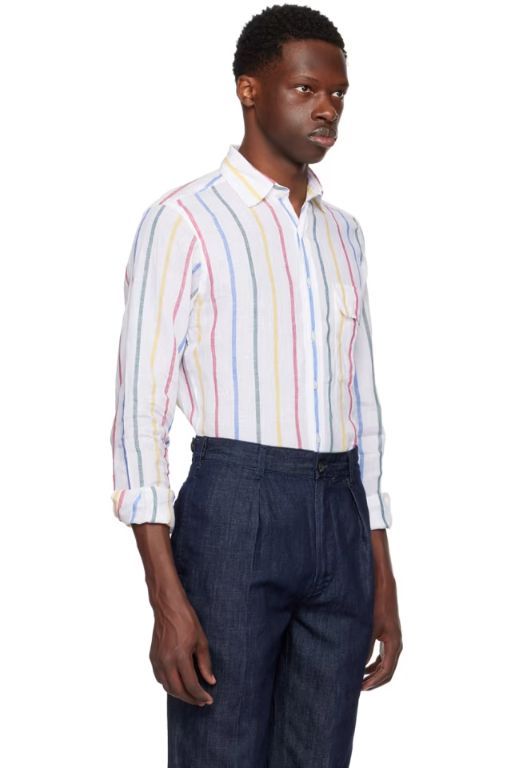 [드레익스]White Stripe Shirt 241488M192018
