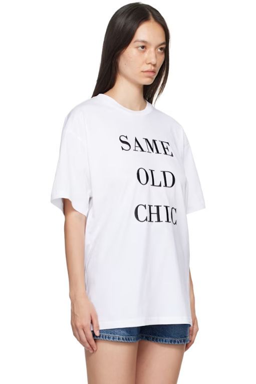 [모스키노]White Same Old Chic T Shirt 242720F110002