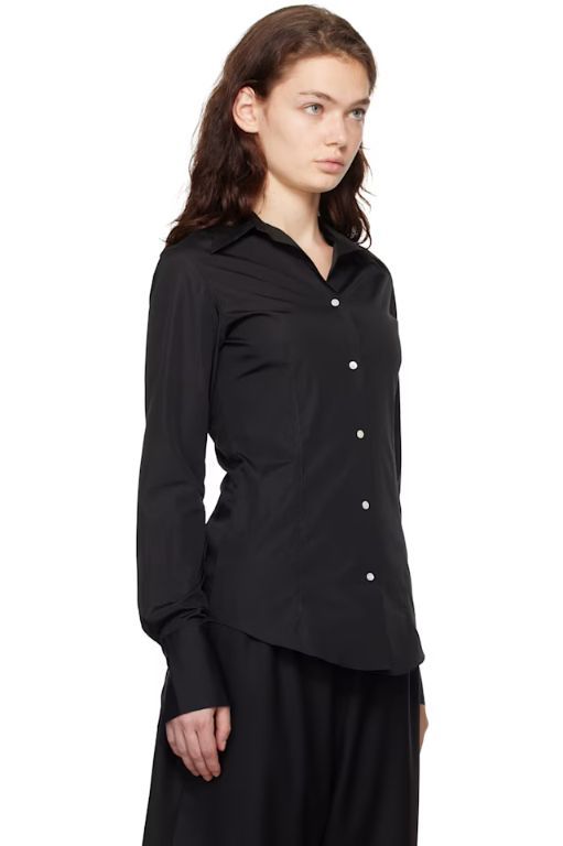[FLORE FLORE]Black Giulia Shirt 251924F109004