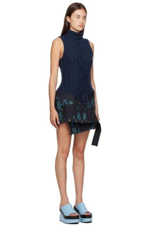 [앤더슨벨]Navy Rahal Crofter Minidress 232375F052001