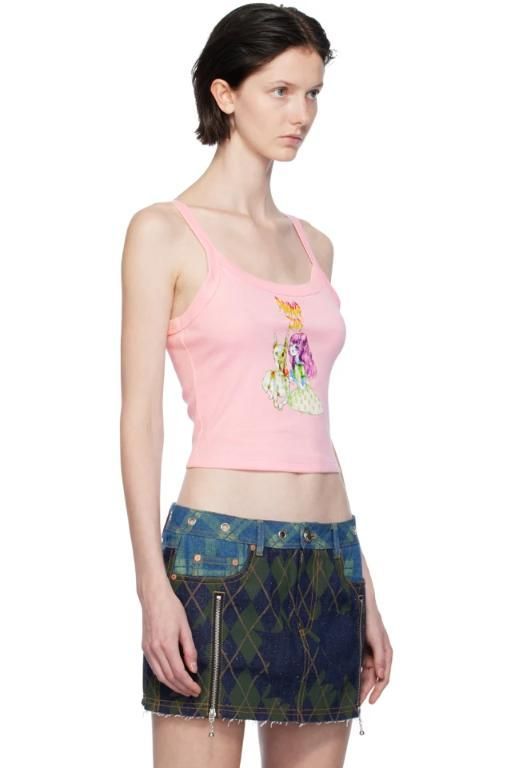 [안나수이]Pink Graphic Tank Top 241894F111001