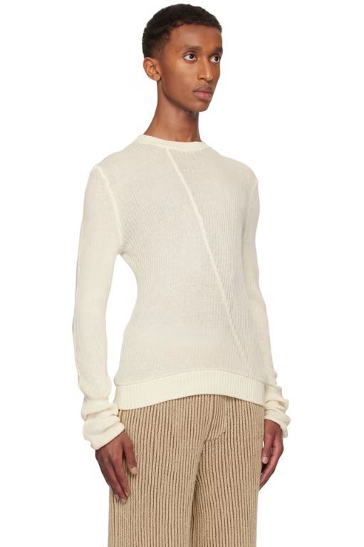 [Isa Boulder]SSENSE Exclusive Off White Bow Long Sleeve T shirt 242541M213000