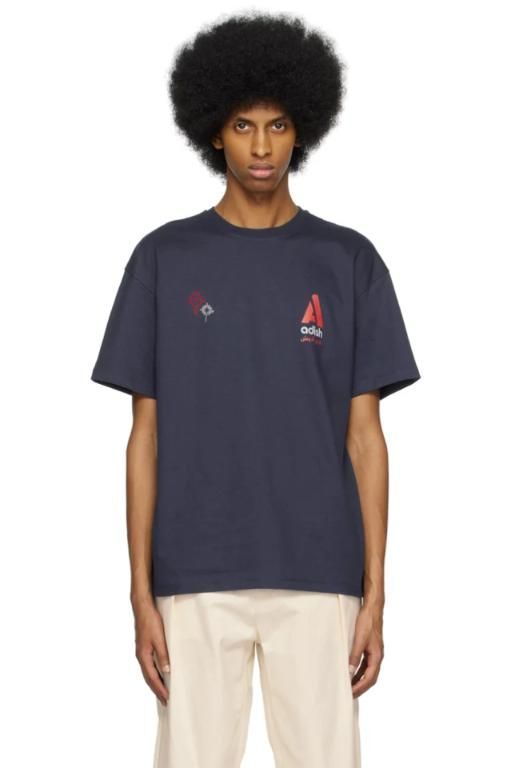 [ADISH]Navy Nadi Lel T Shirt 231484M213003