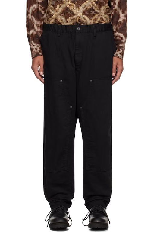 [요지야마모토]Black Scandal Katsuragi Side Elastic String Trousers 242573M191006