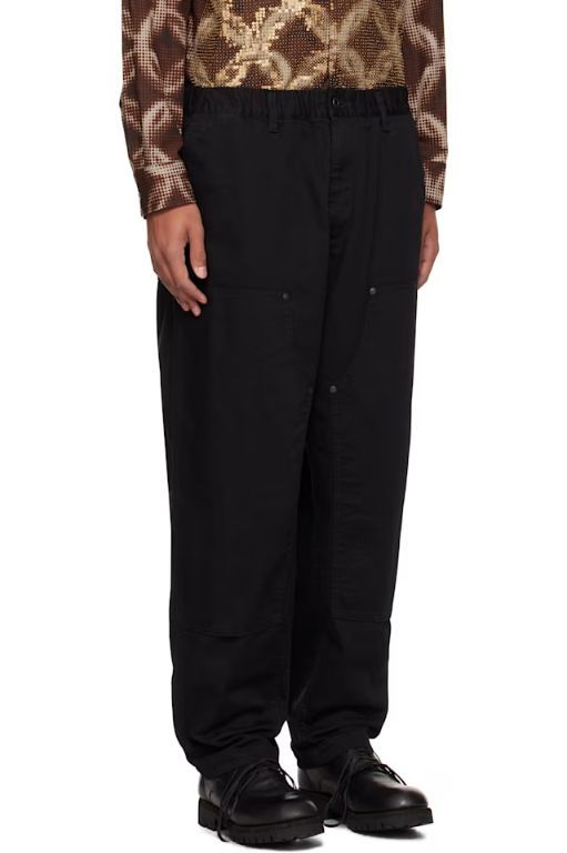 [요지야마모토]Black Scandal Katsuragi Side Elastic String Trousers 242573M191006