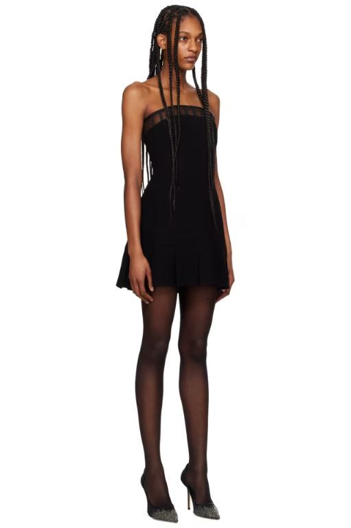 [Monot]Black Layered Minidress 241658F052006