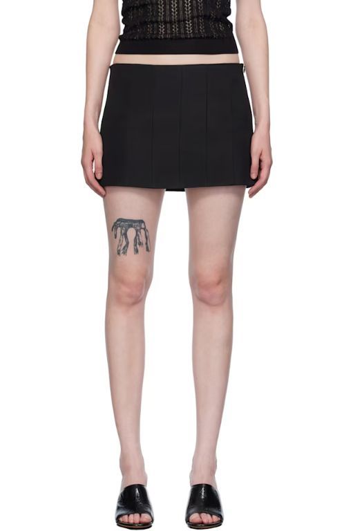 25 SS 카이트 블랙 더 밀라르 미니 스커트 242914F090001