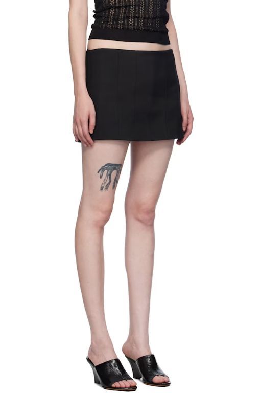25 SS 카이트 블랙 더 밀라르 미니 스커트 242914F090001