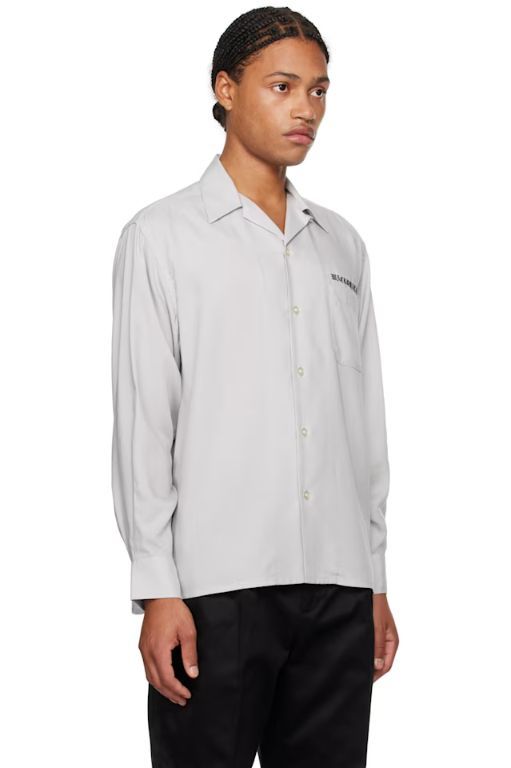 [와코마리아]Gray 50s Open Collar Shirt 242948M192010