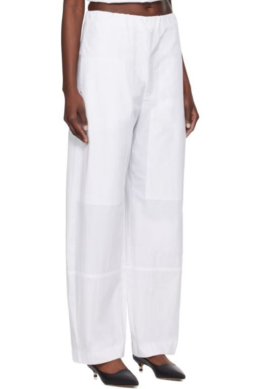 [Paris Georgia]SSENSE Exclusive White Cocoon Trousers 241438F087007