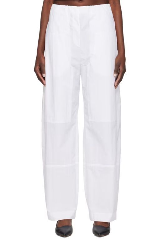 [Paris Georgia]SSENSE Exclusive White Cocoon Trousers 241438F087007