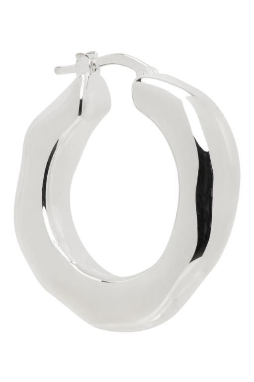 [질샌더]Silver Hoop Single Earring 232249M144005