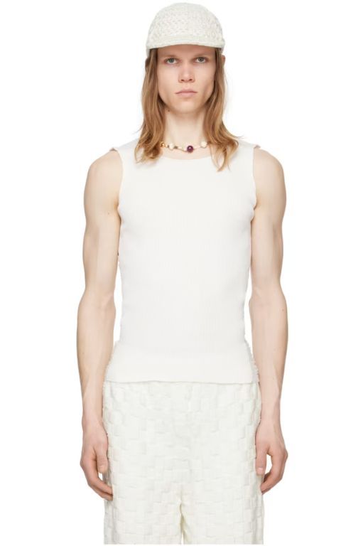 [Isa Boulder]SSENSE Exclusive White Float Tank Top 241541M214002