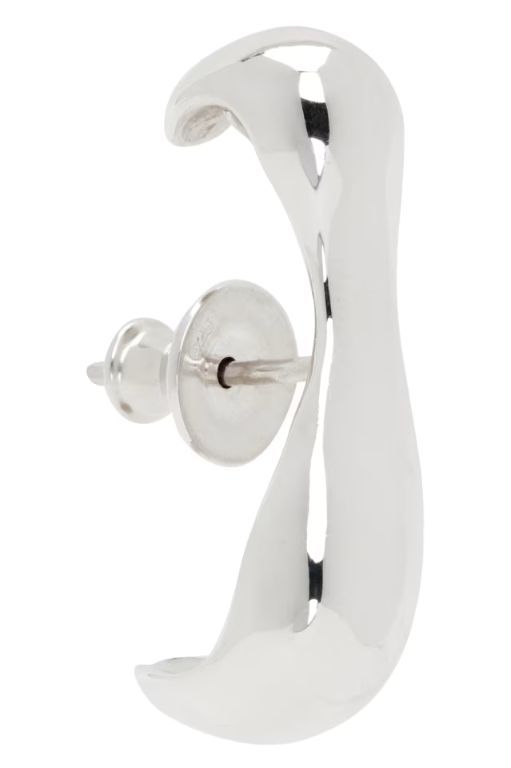 [FARIS]Silver Rest Stud Single Earring 241069M144005
