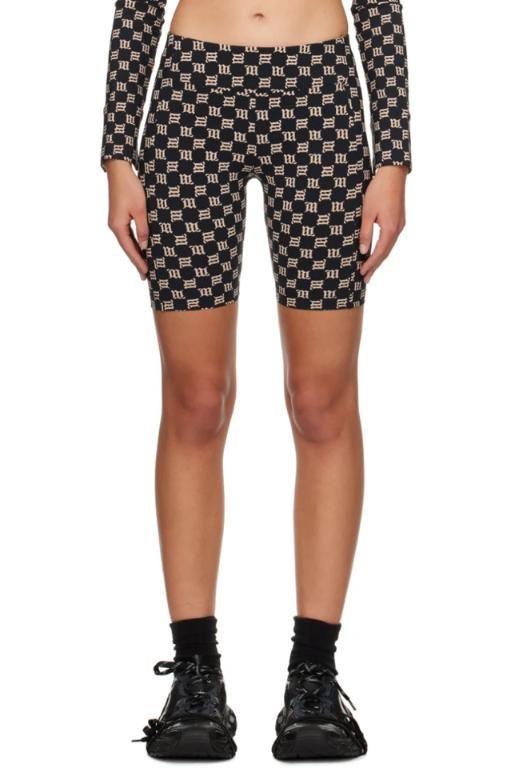 [MISBHV]Black Monogram Biker Shorts 241937F088007
