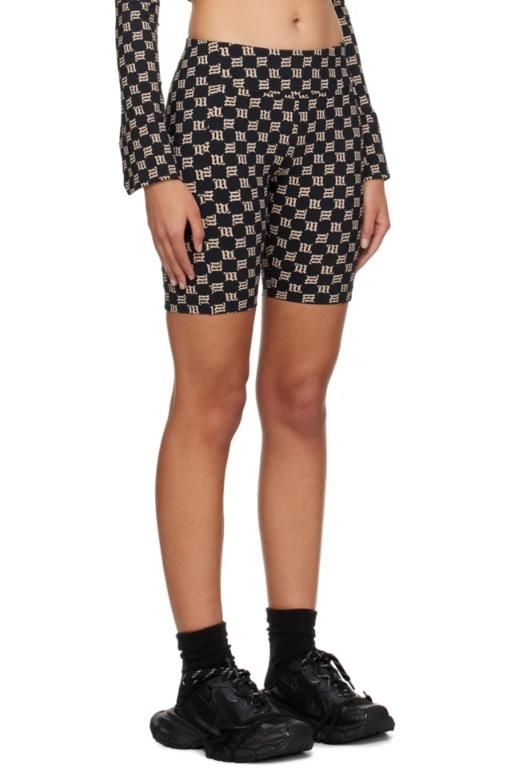 [MISBHV]Black Monogram Biker Shorts 241937F088007