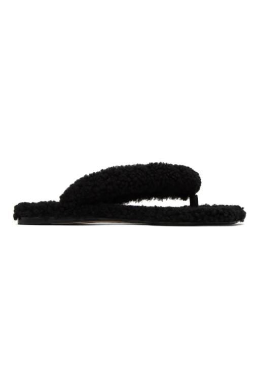 [스타우드]Black Rio Shearling Sandal 222386F124012