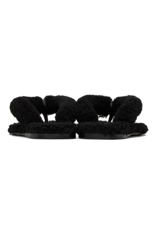[스타우드]Black Rio Shearling Sandal 222386F124012