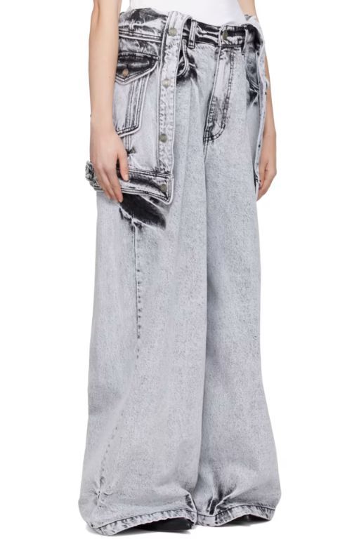 [준지]Gray Layered Jeans 241343F069001