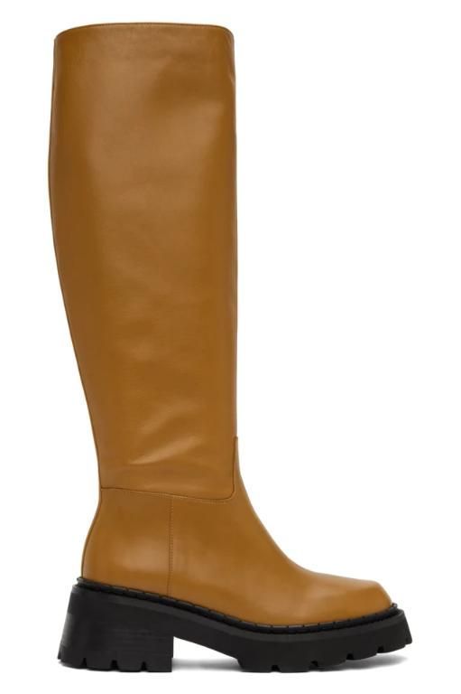 [BY FAR]Brown Russel Boots 222289F115033