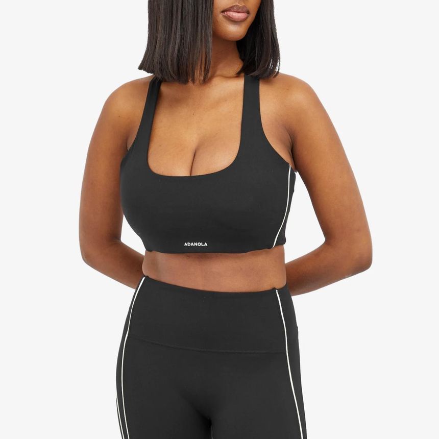 Adanola Adanola Ultimate Micro Piping Bra MP-BRA-BLACK-XL