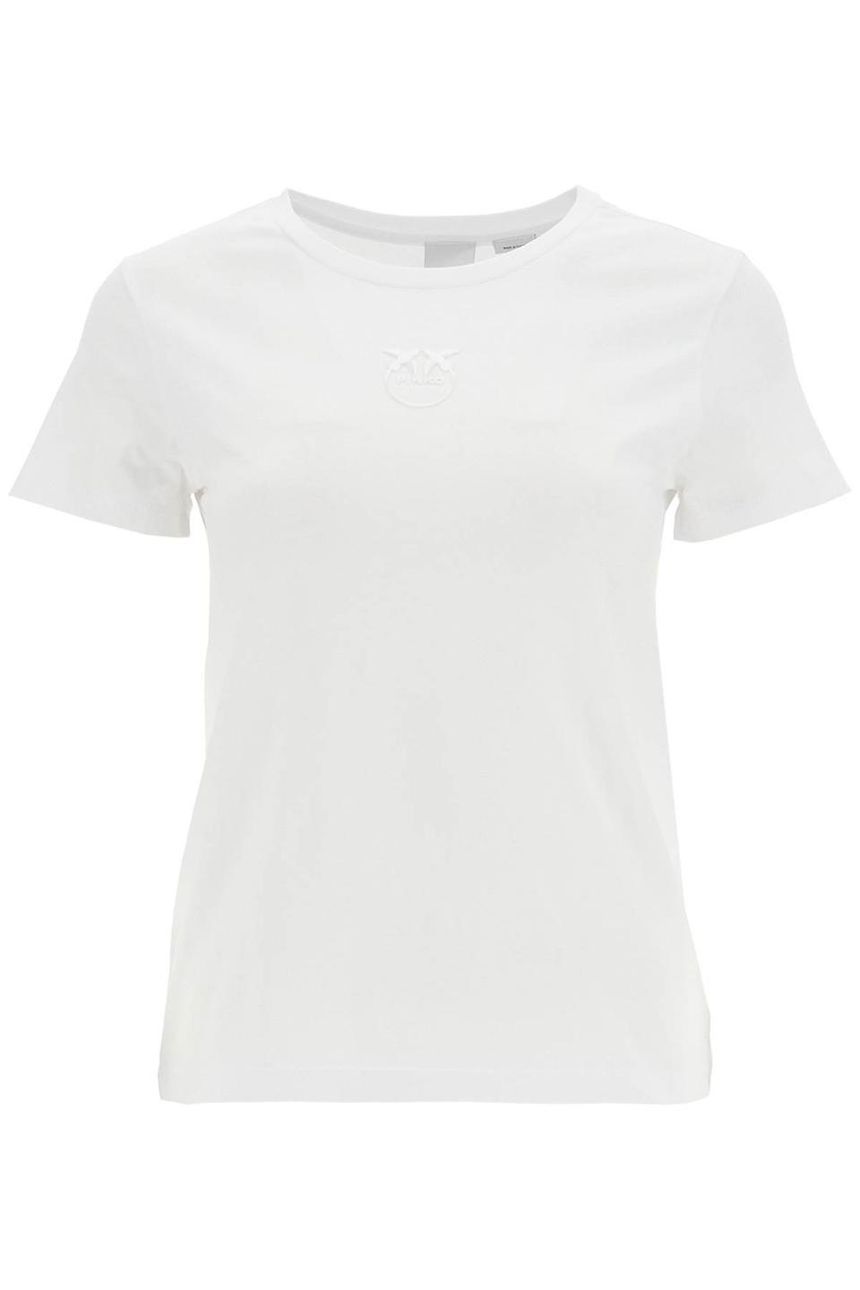 핑코(Pinko) | PINKO Bussolotto Black Crewneck T Shirt with
