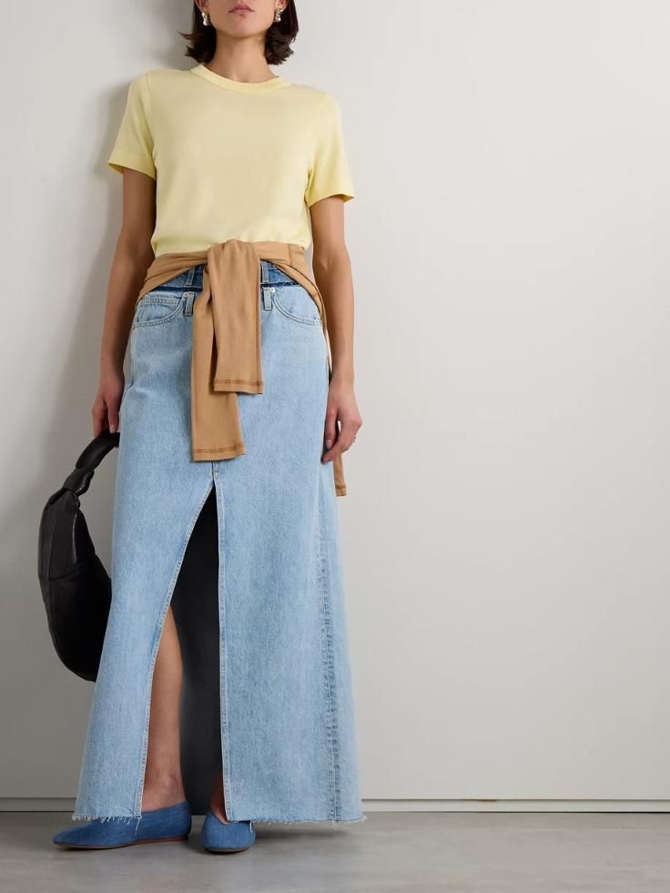 CDLP TENCEL Lyocell and cotton blend T shirt