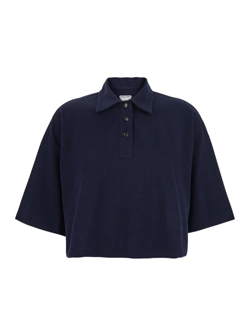 BOTTEGA VENETA CHINE COTTON PIQUET CROPPED POLO BV 820676V4Z004157