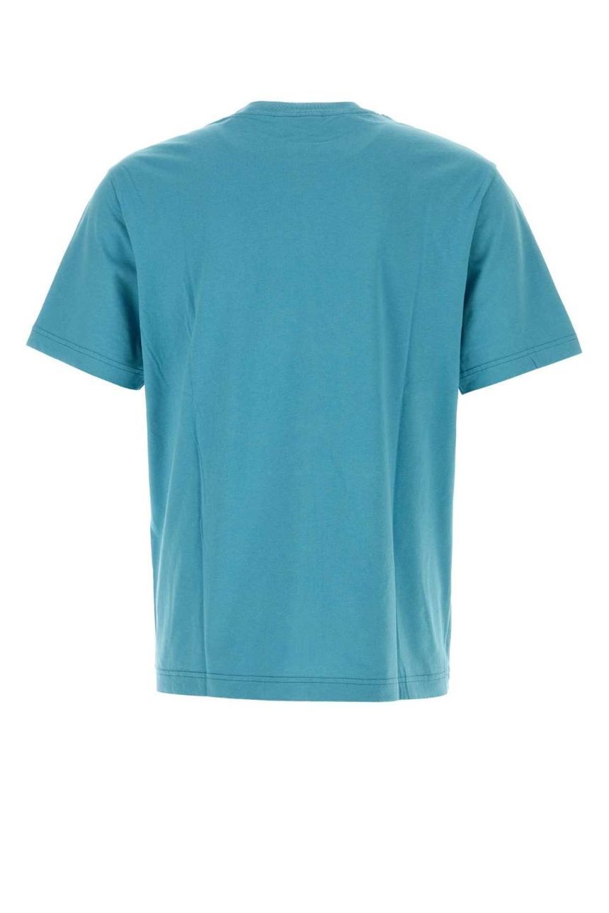 MAISON KITSUNE MM00125KJ0008 P456 Turquoise cotton t shirt