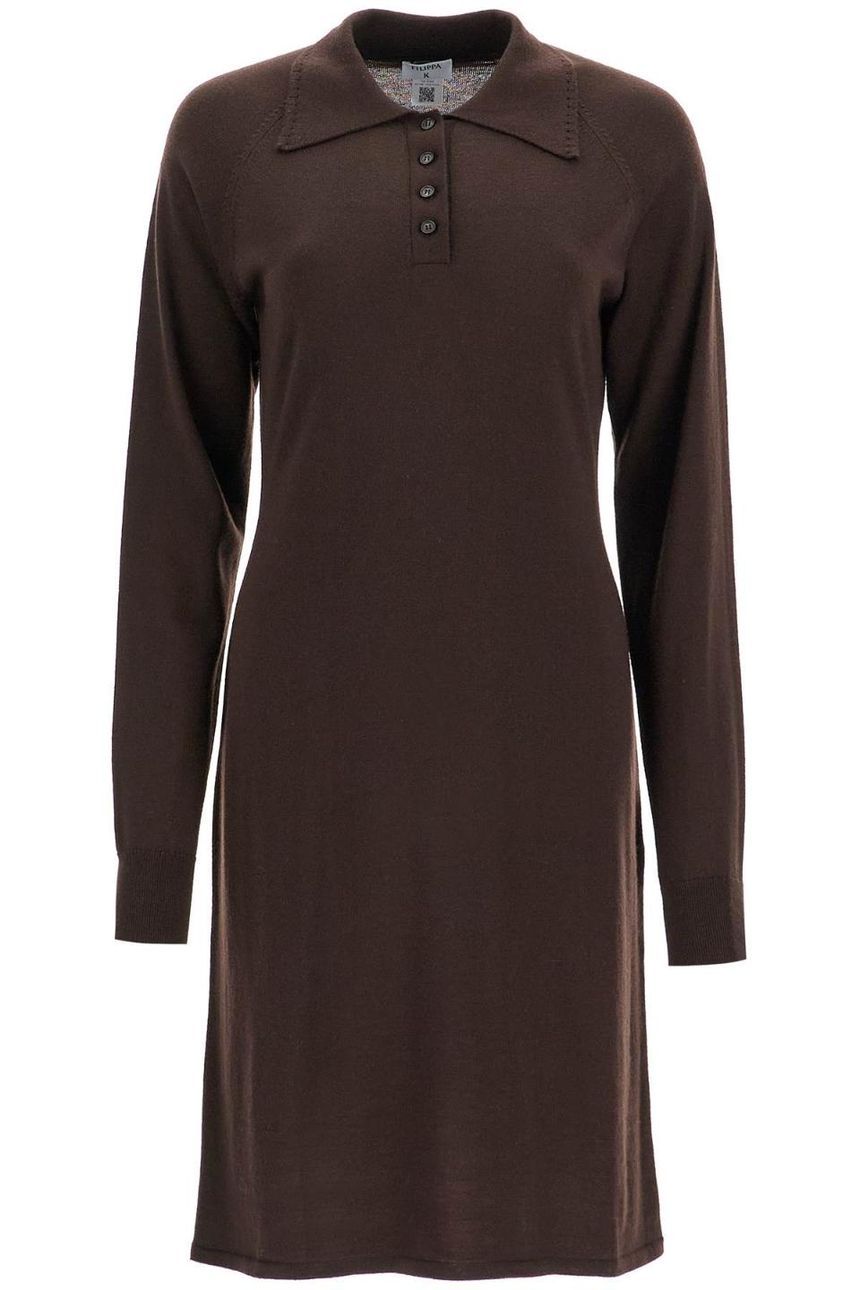 FILIPPA K merino wool polo dress in 30792/0090