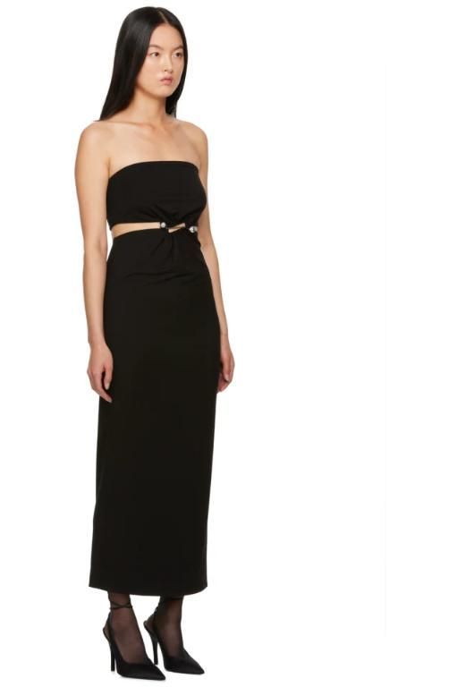 [리포메이션]Black Amaia Midi Dress 241892F054003