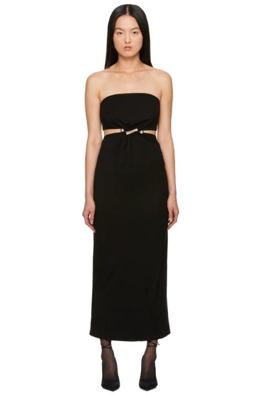 [리포메이션]Black Amaia Midi Dress 241892F054003