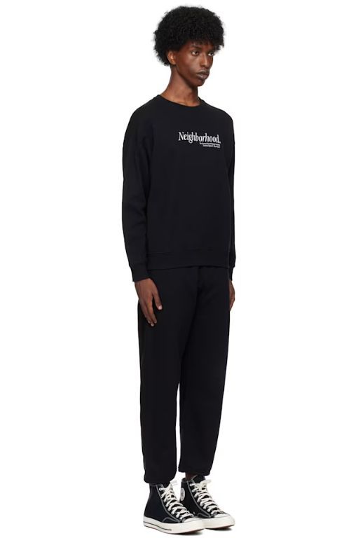 [네이버후드]Black Home Sweatshirt   Sweatpants Set 242019M191014