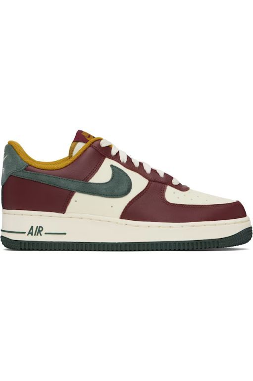 [나이키]Off White   Burgundy Air Force 1 07 LV8 Sneakers 251011M237020