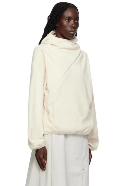 [POST ARCHIVE FACTION (PAF)]SSENSE Exclusive Off White 4 0  Center Hoodie 232351F097008