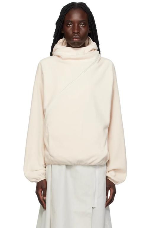 [POST ARCHIVE FACTION (PAF)]SSENSE Exclusive Off White 4 0  Center Hoodie 232351F097008
