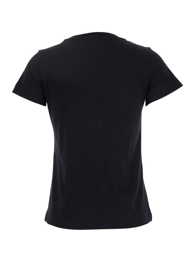 핑코(Pinko) | PINKO Bussolotto Black Crewneck T Shirt with