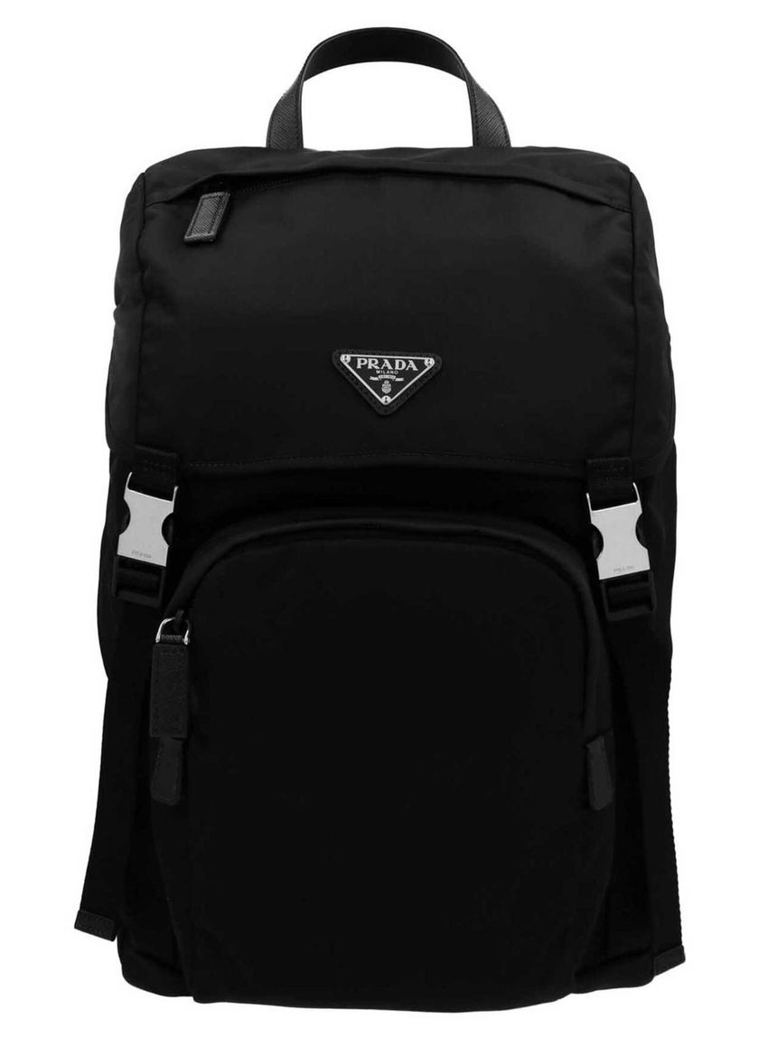 프라다 Re nylon logo backpack Black   2VZ135VHOL2DMGF0002 []